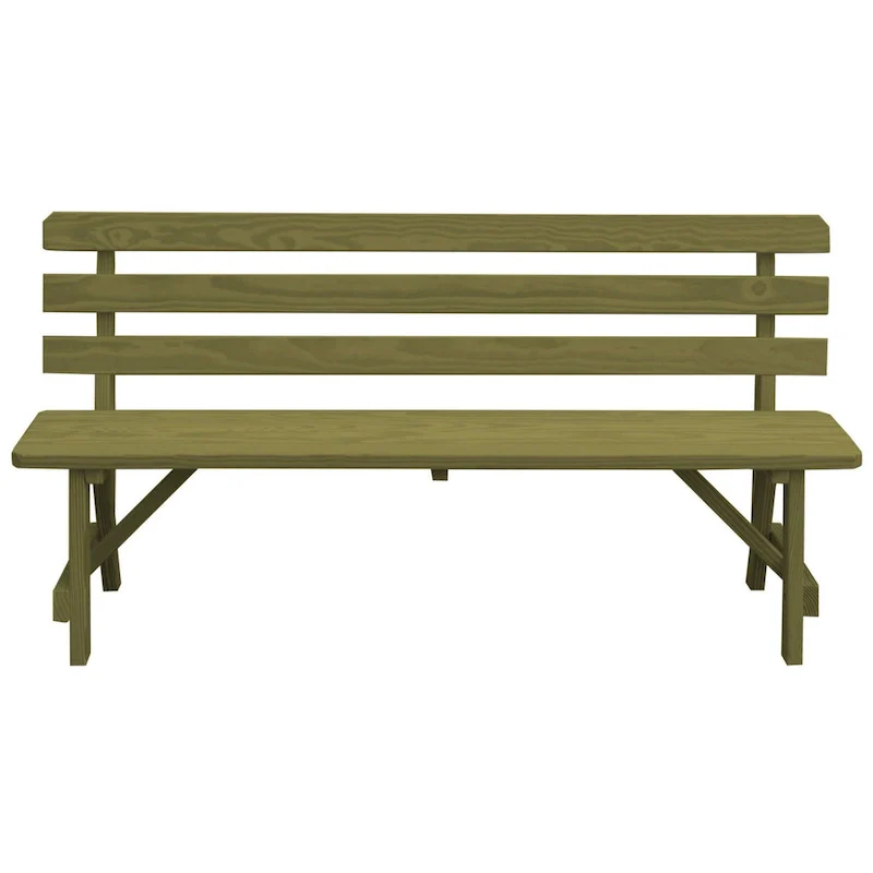 Pine 5' Traditional Backed Bench