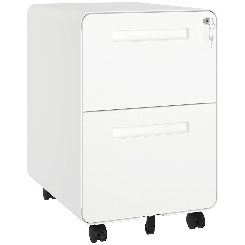 Modern 24.8 2-drawer Rolling Locking Steel File Cabinet