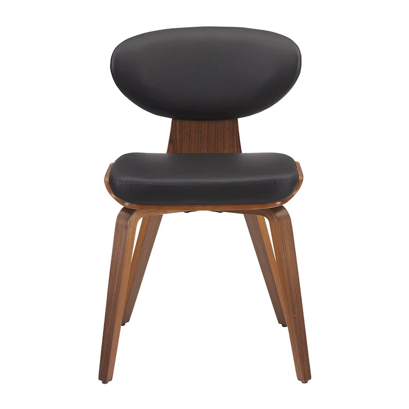 Art Leon Wood and PU Leather Dining Chair (Set of 2).