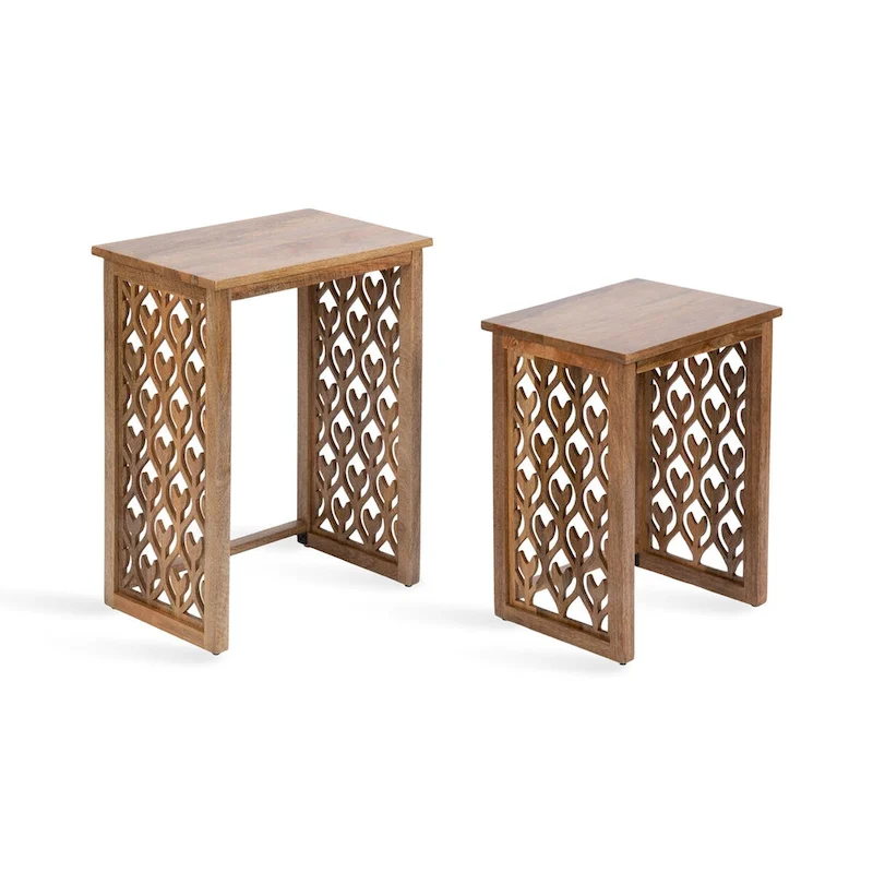 Kate and Laurel Karni Wooden Nesting Tables - 2 Piece