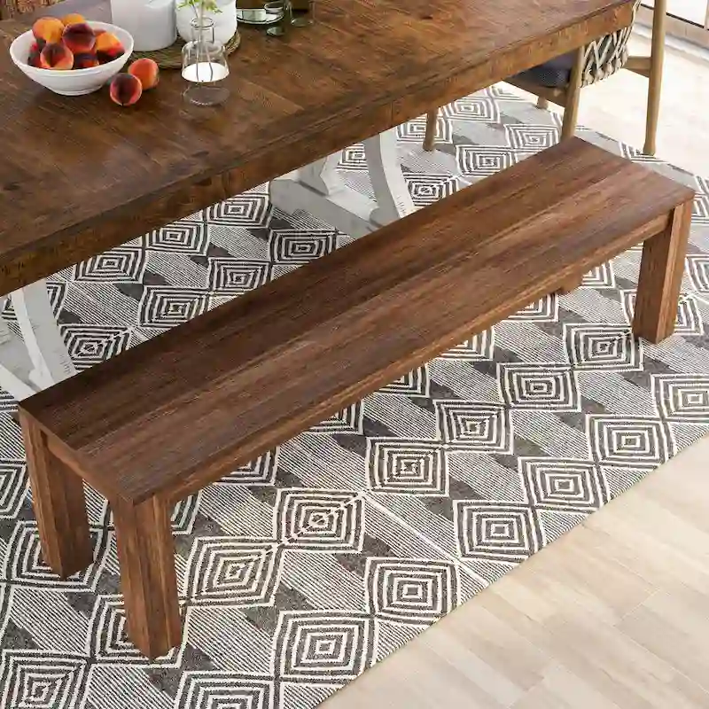 Anaisha Rustic Solid Mango Wood Dining Bench by Furniture of America