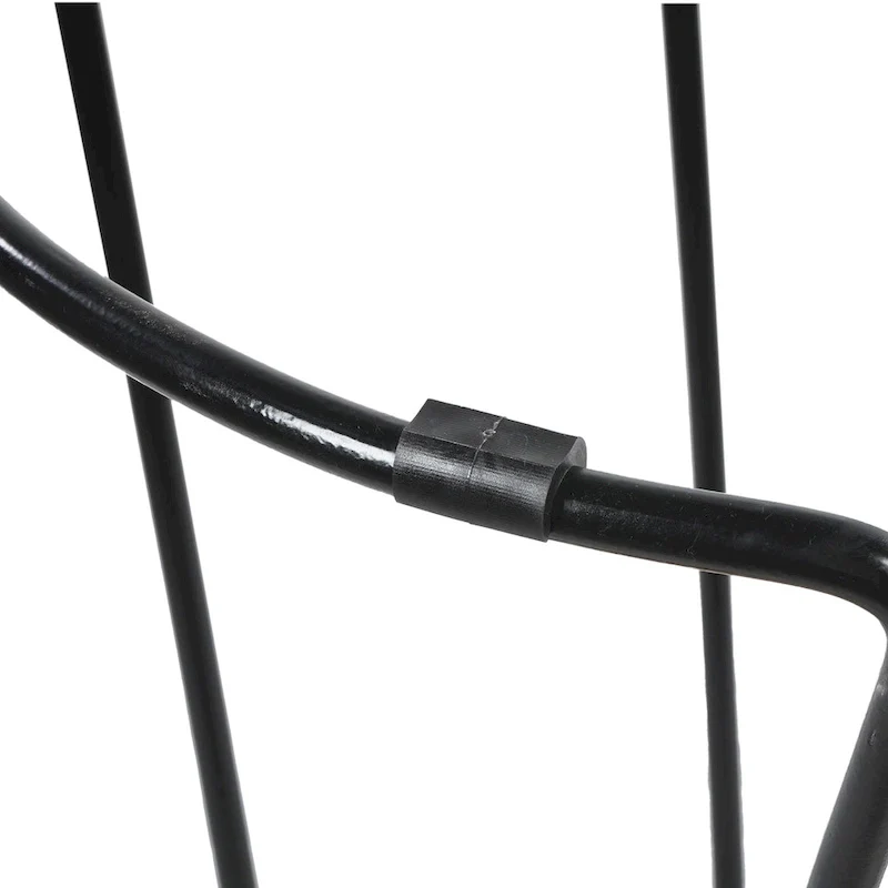 24 Inch Handcrafted Backless Barstool, Natural Brown Mango Wood Thick Saddle Seat, Black Iron Base