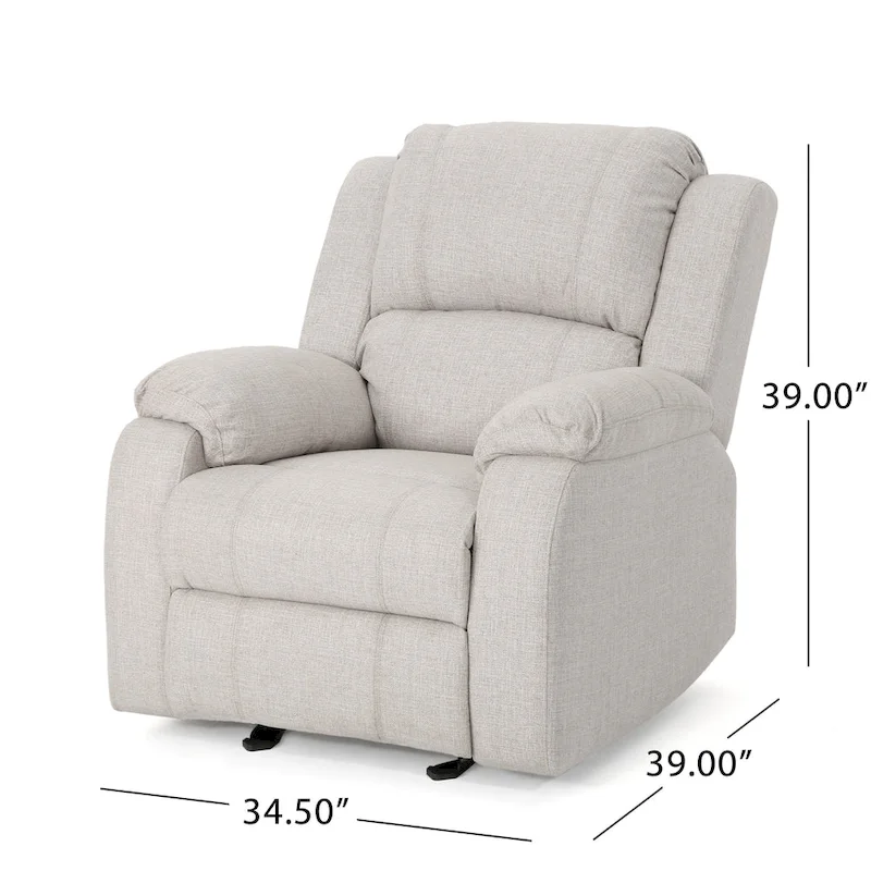 Mozelle Classic Fabric Gliding Recliner by Christopher Knight Home