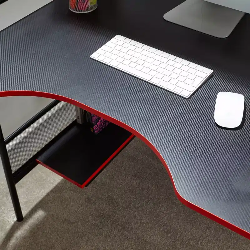 iCarus Mesh Gaming Desk with Wood Desktop - X Rocker