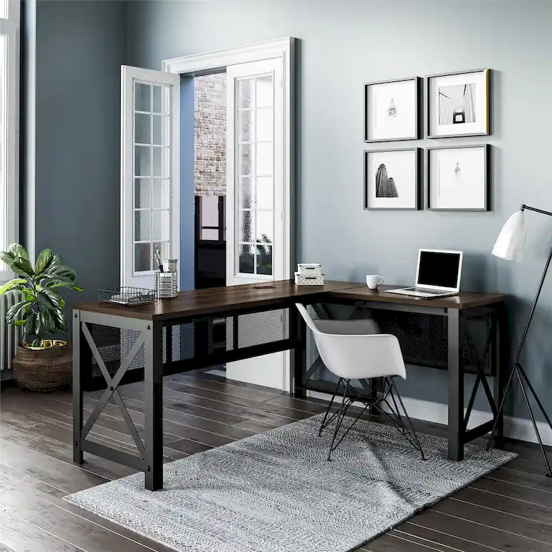 Avenue Greene Leighton L Desk with Lift Top