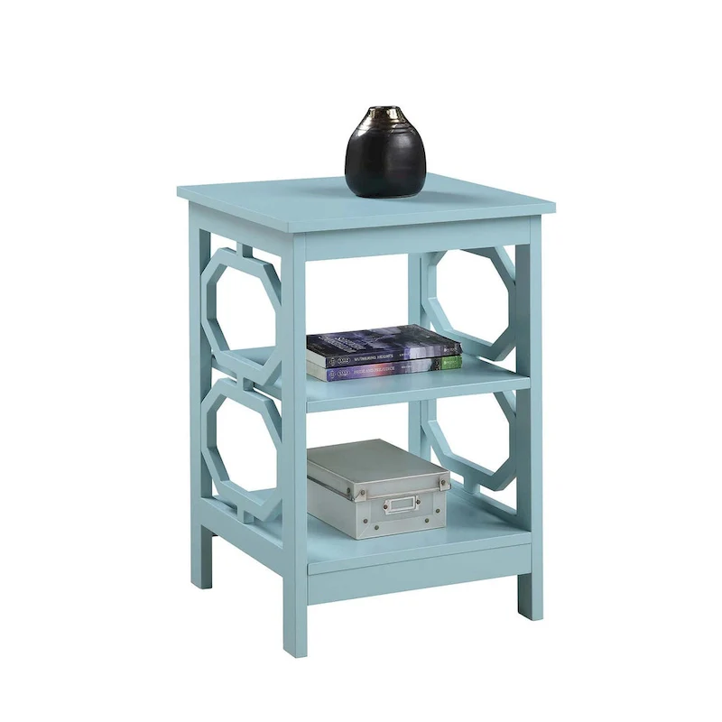 Omega End Table with Shelves
