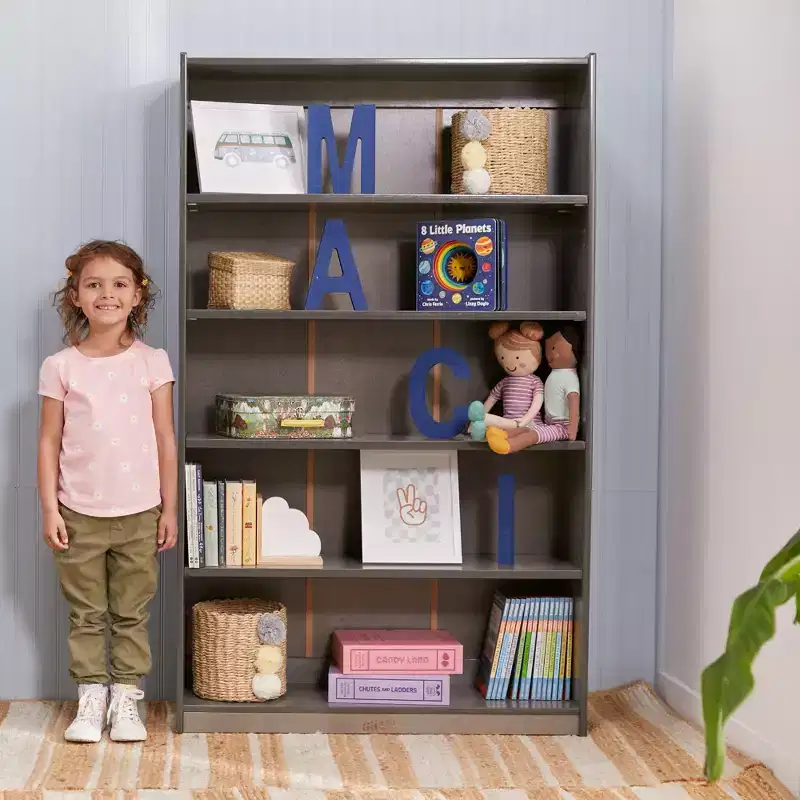 ECR4Kids Wooden Classic Bookcase with Adjustable Shelves, 60in, Classroom Bookshelf