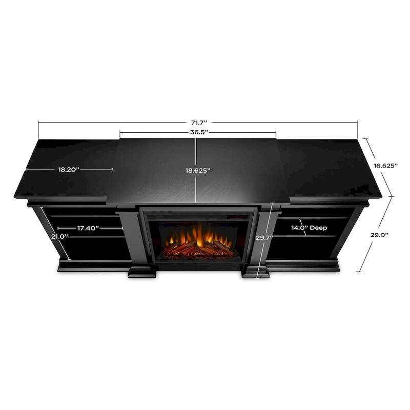 Fresno 72  Media Electric Fireplace by Real Flame