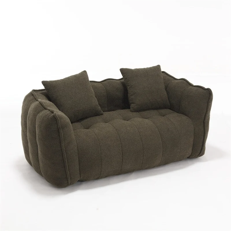 Modern Chenille Recliner Sofa with High Resilience Foam