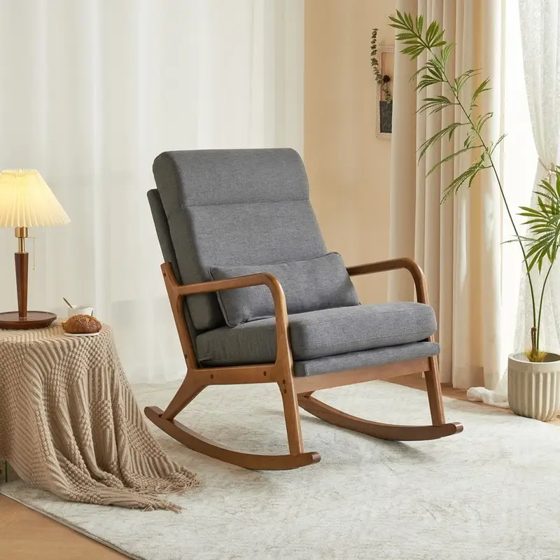 39.37 W High-Back Dual-Use Upholstered Rocking Chair/Accent Chair