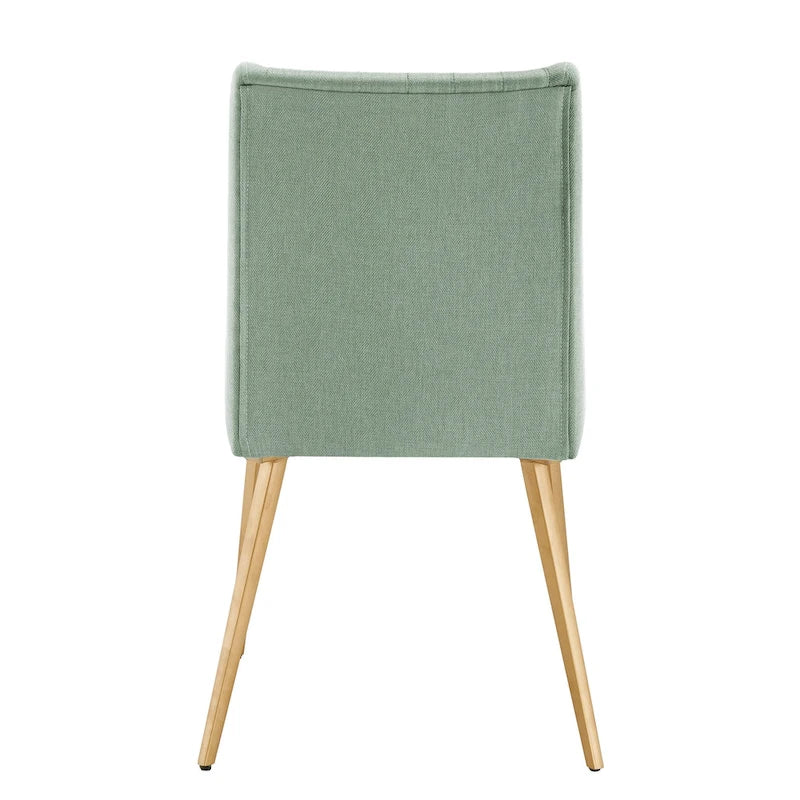 Gold Finish Fabric Dining Chair (Set of 2)