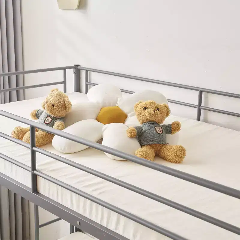 Karl Home Blcak Twin over Twin Bunk Bed with Trundle, Heavy Duty Metal Bed Frame with Safety Rail Side Ladders