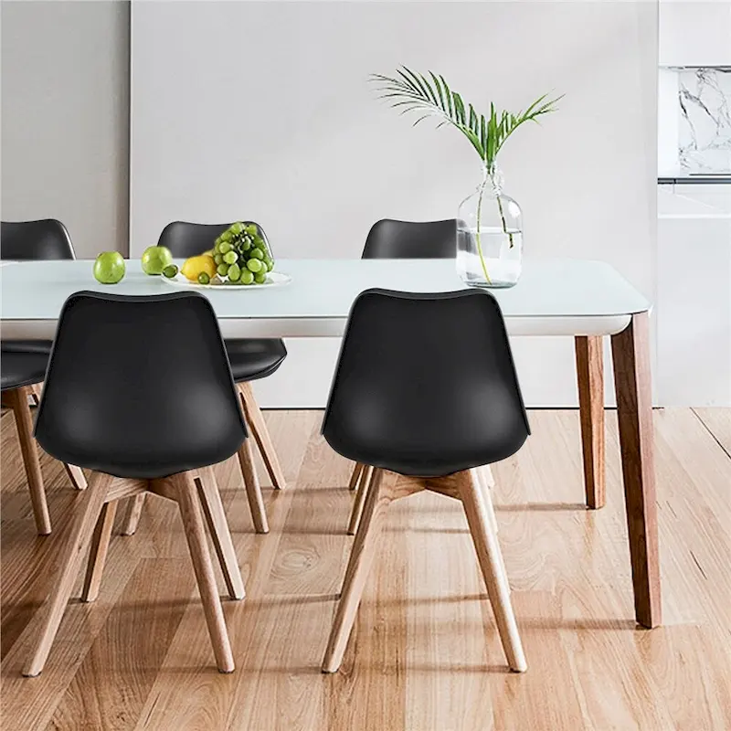 Yaheetech Set of 4 Dining Chairs with Modern Soft Padded