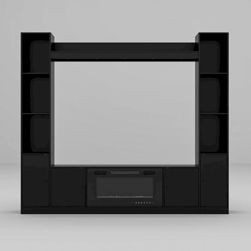 TV Stand/Electric Fireplace Ensemble Cozy Stylish Living Room Solution