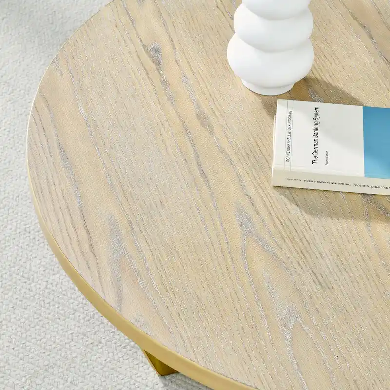 Living Room Wooden Round Coffee Table