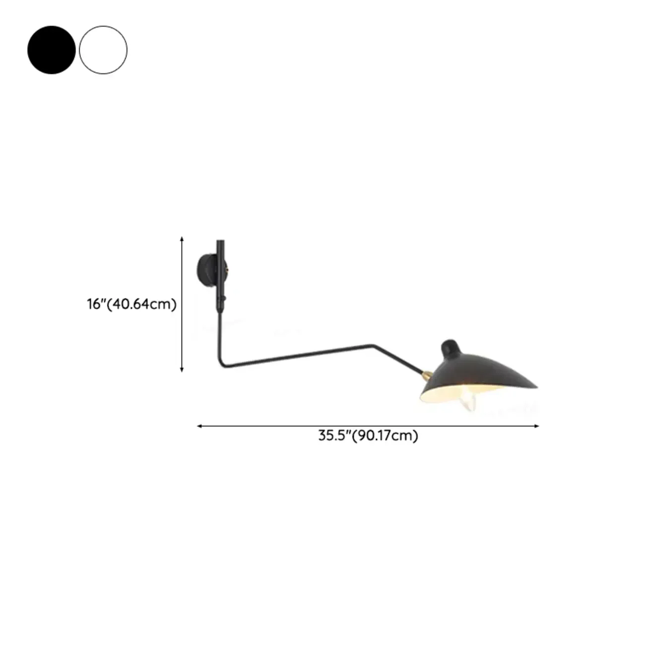 Modern Metal Industrial 2-Light Swing Arm Wall Light