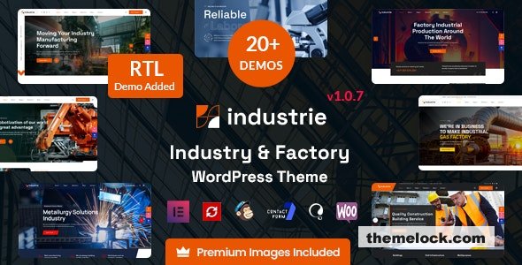Industrie v1.6.8 - Factory & Industry WordPress Theme