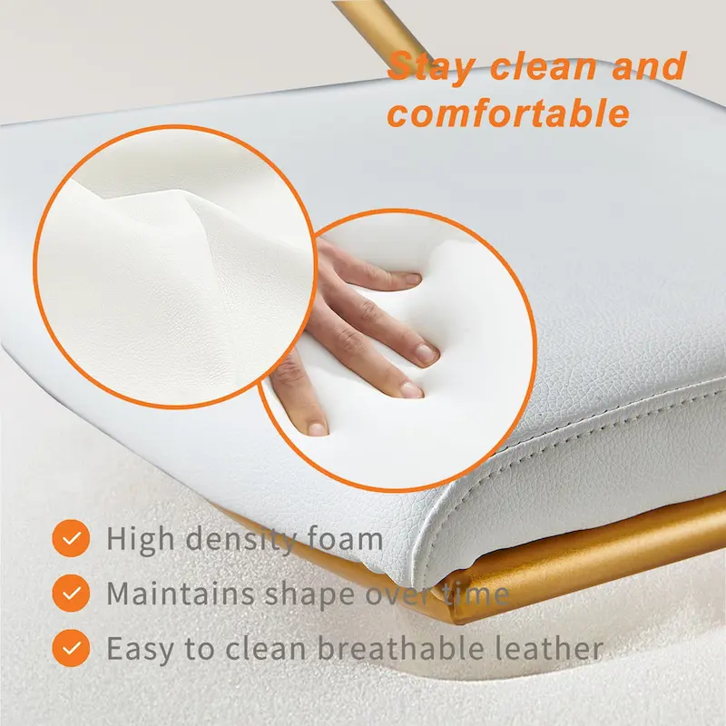 CAROCC Home Office Desk Chair Gold with Throw Pillow