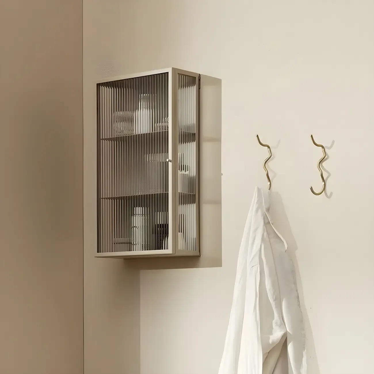 Modern Metal Black Wall-Mounted China Cabinet