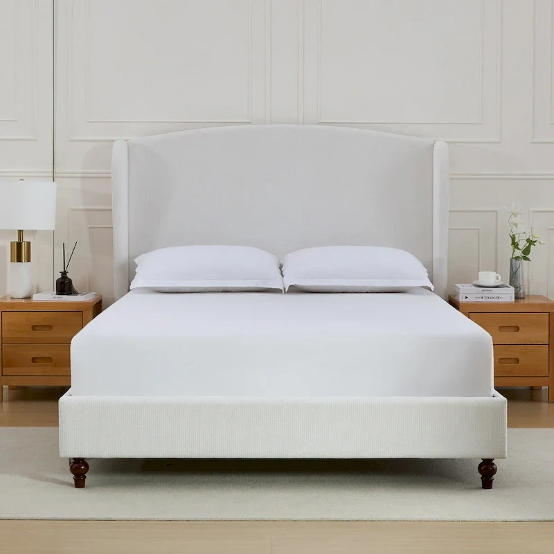 Windsor Headboard Upholstered Wingback Platform Bed