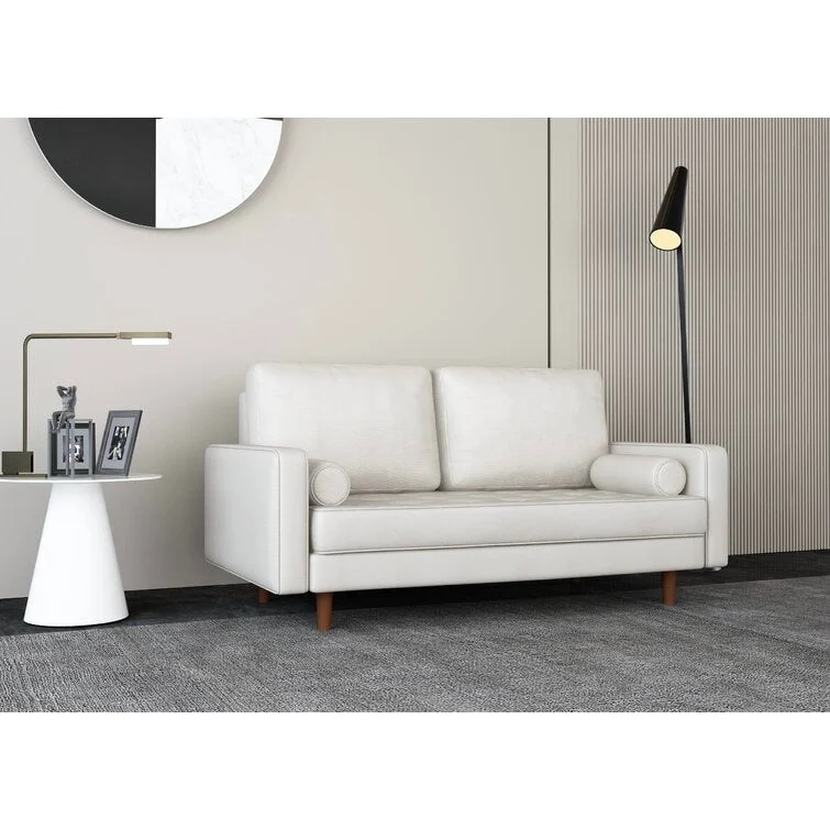 70 Upholstery Leather Square Arm Sofa