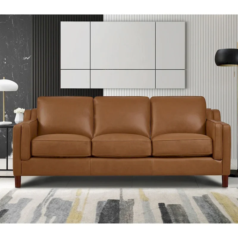 Hydeline Bella Top Grain Leather Sofa Set, Sofa and Loveseat