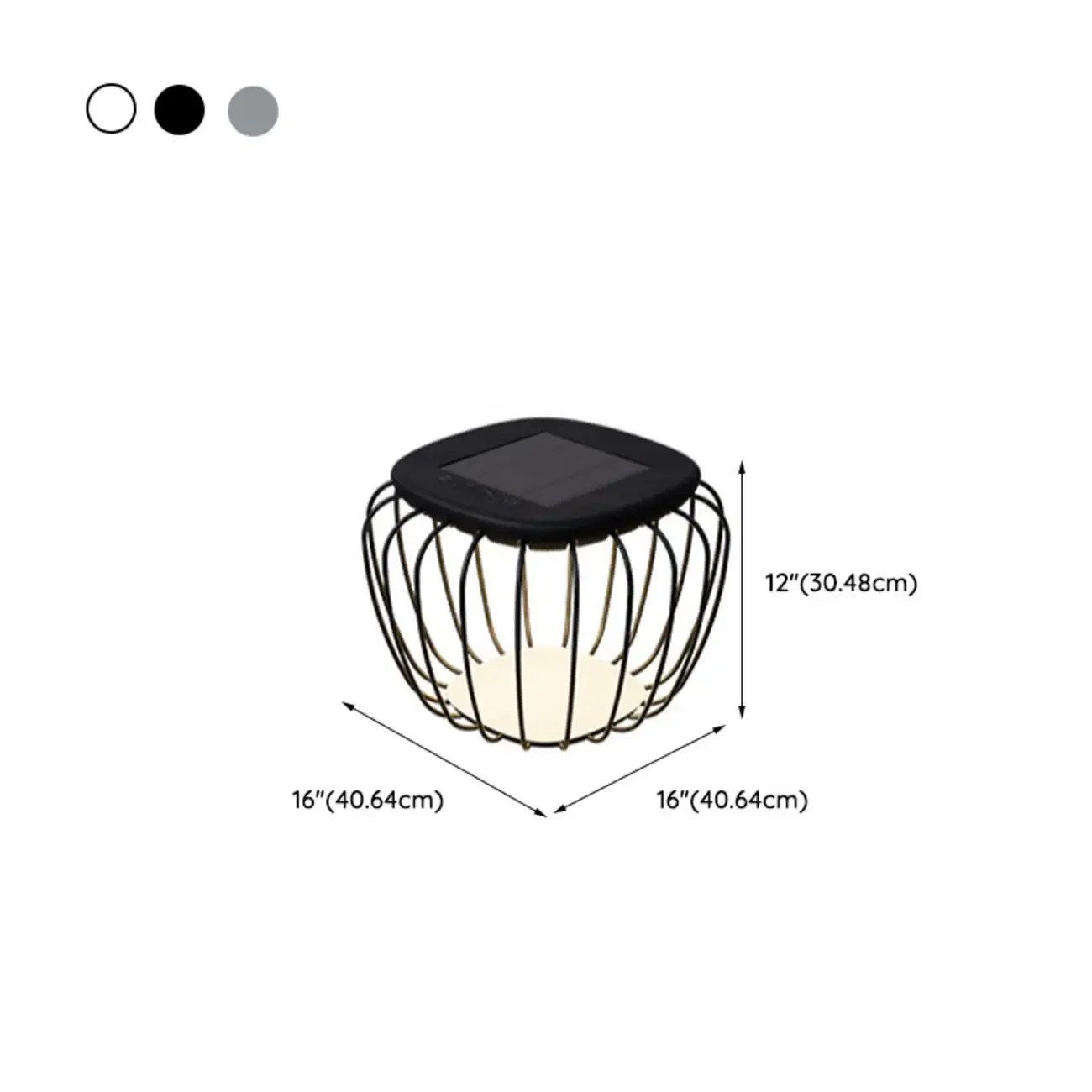 Modern Metal Cage Design Solar Post Cap Light