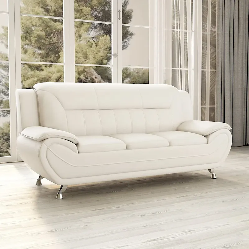 Sanuel 79.2 Faux Leather Pillow Top Arm Sofa