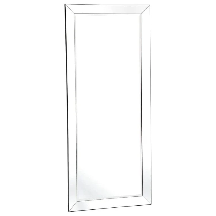 Faux Wood Full Length Mirror for a Clear, Full-View Reflection and Enhanced Room Ambiance - Silver - Full Length