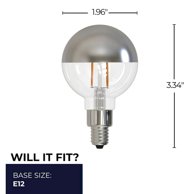 Bulbrite Multi Pack Dimmable G16 Candelabra (E12) LED Bulb