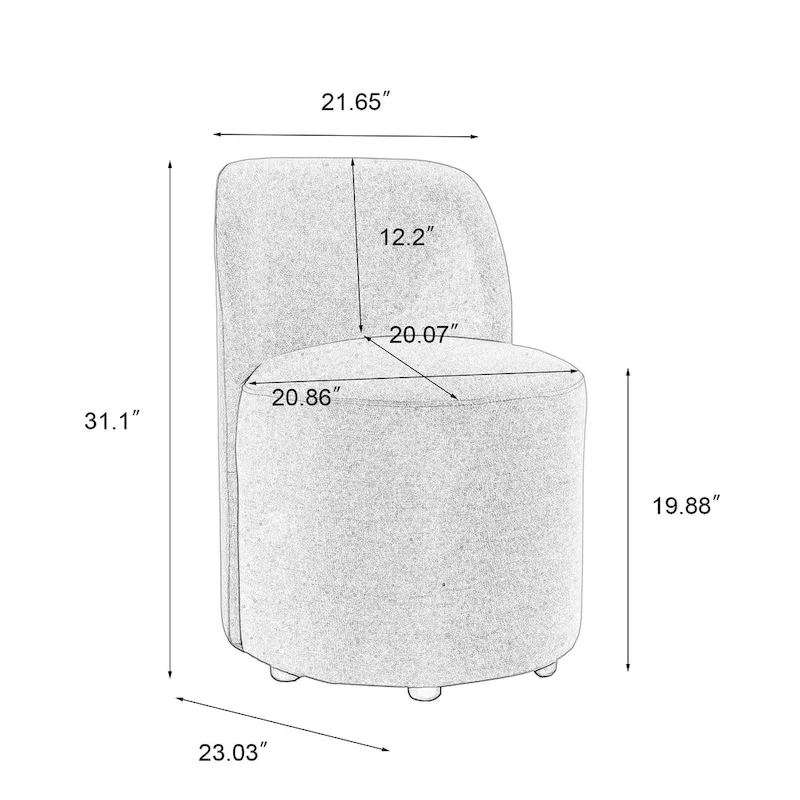 UIXE Luxury Upholstered Dining Chairs Dining Room Kitchen Side Chair