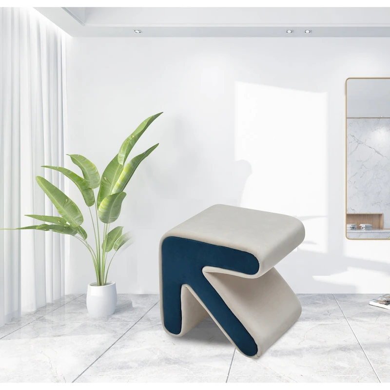Modern Creative Upholstered Velvet Stool Ottoman