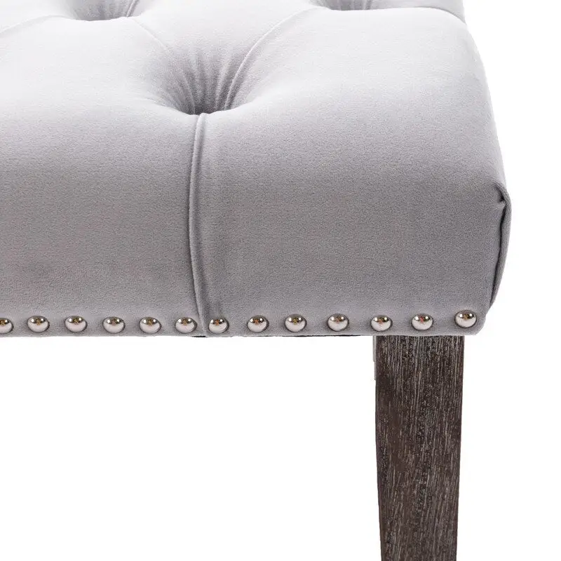 45.28L Velvet Upholstered Tufted Bench Ottoman