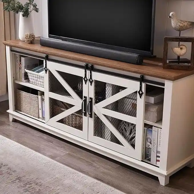 Industrial & Farmhouse TV Stand, Entertainment Center, TV Console