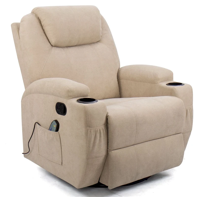 Homall Massage Recliner Chair Swivel Fabric Living Room Sofa
