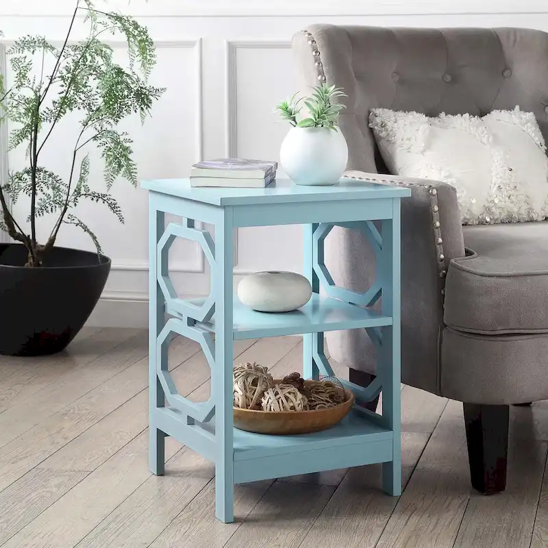 Omega End Table with Shelves