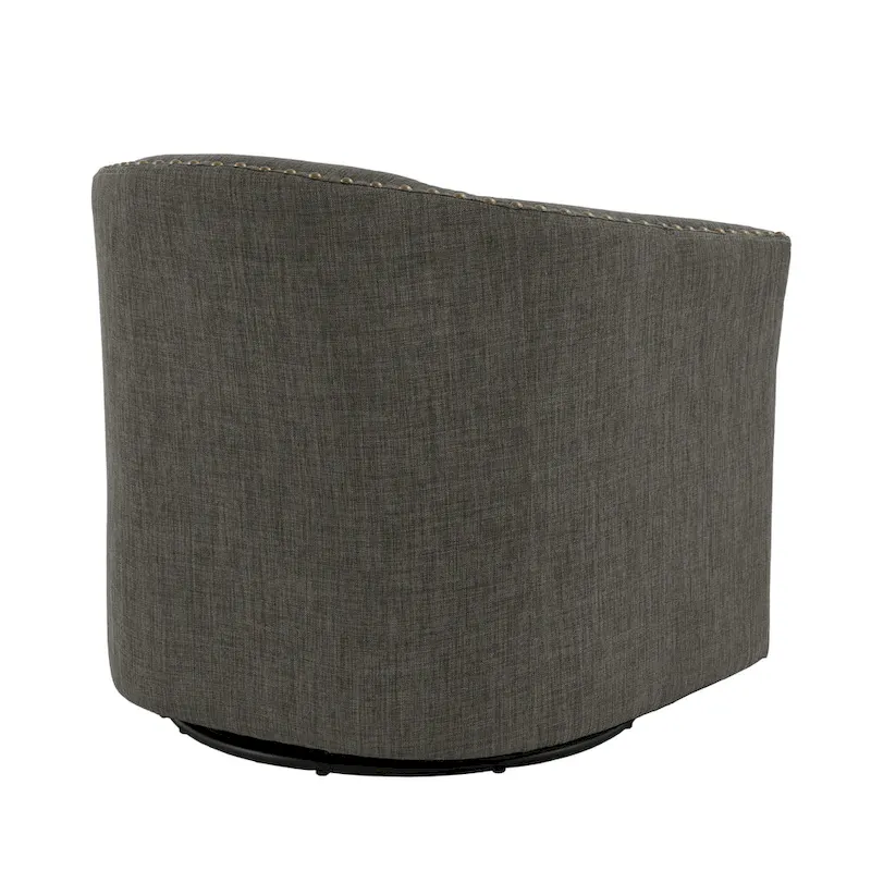 Nailhead Trim Upholstered Swivel Accent Chairs Set of 2