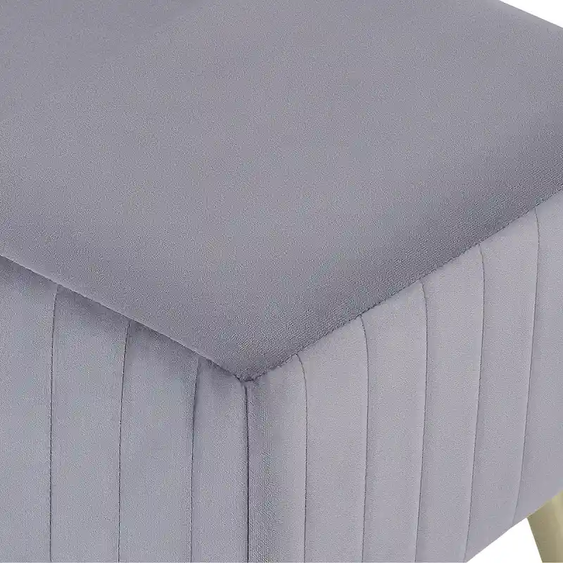 24  Modern Upholstered Entryway Bench with Padded Velvet Seat