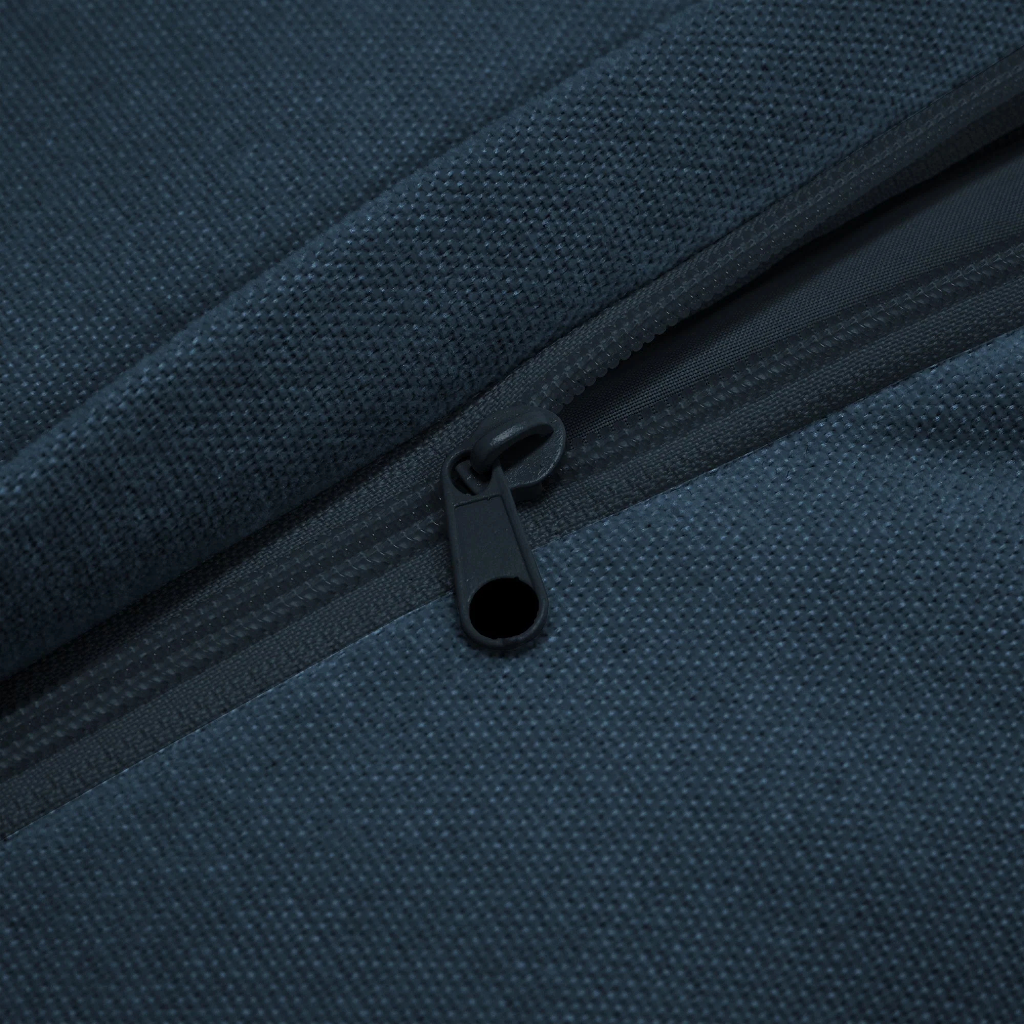 Walker Edison | Cloud Slipcovered Blue Armchair with Ottoman