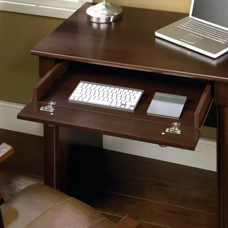 HomeStock Palladia Executive Desk Brown  23.5D x 53.12W x 30H  Flip-Down Panel  144 lbs