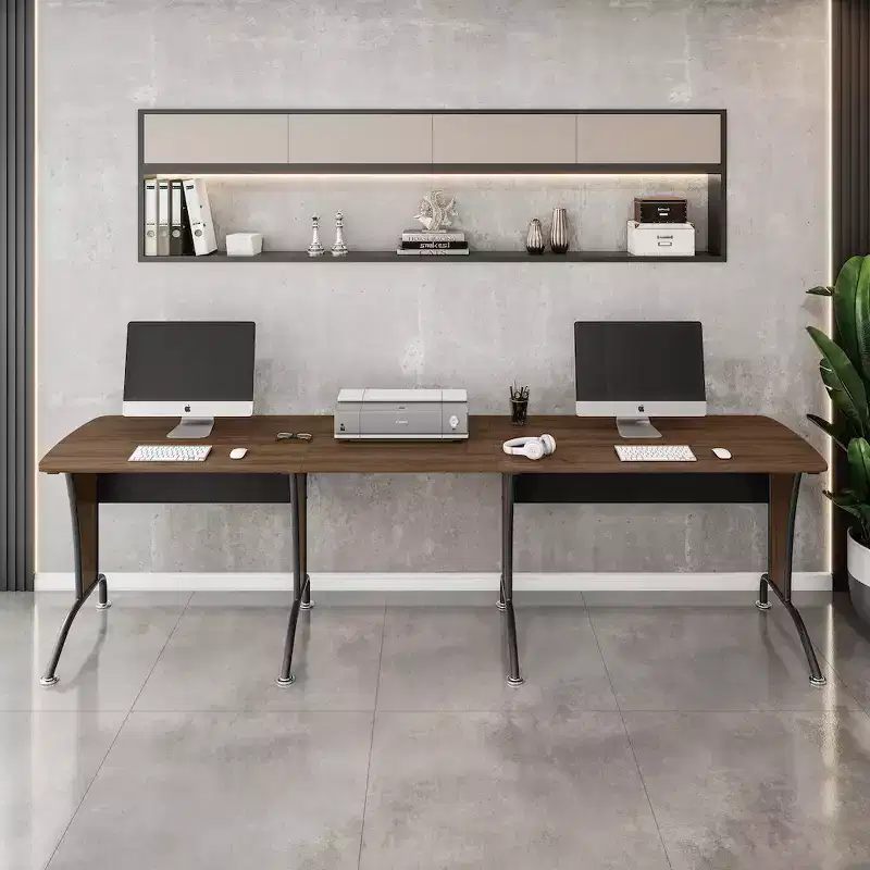 Techni Mobili Deluxe L-Shaped Desk with Inline Team Desk Option