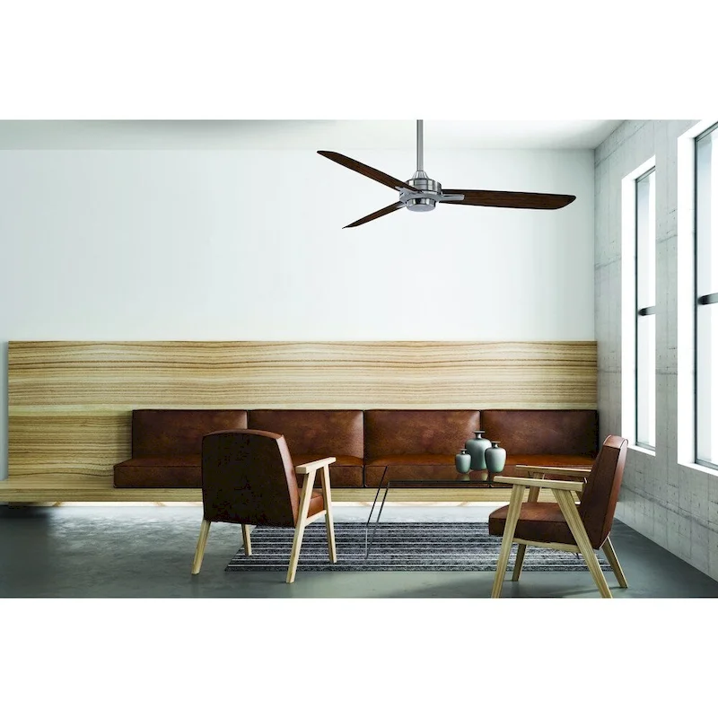 Minka Aire Rudolph Brushed Nickel With Maple 3 Blade Ceiling Fan