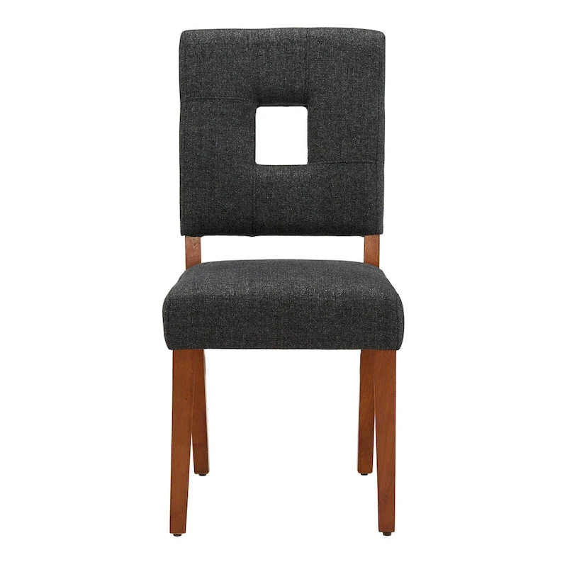Calvados Upholstered Fabric Keyhole Dining Chairs (Set of 2) by