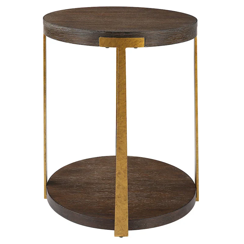 Palisade Round Wood Side Table - 19 W X 24 H X 19 D (in)