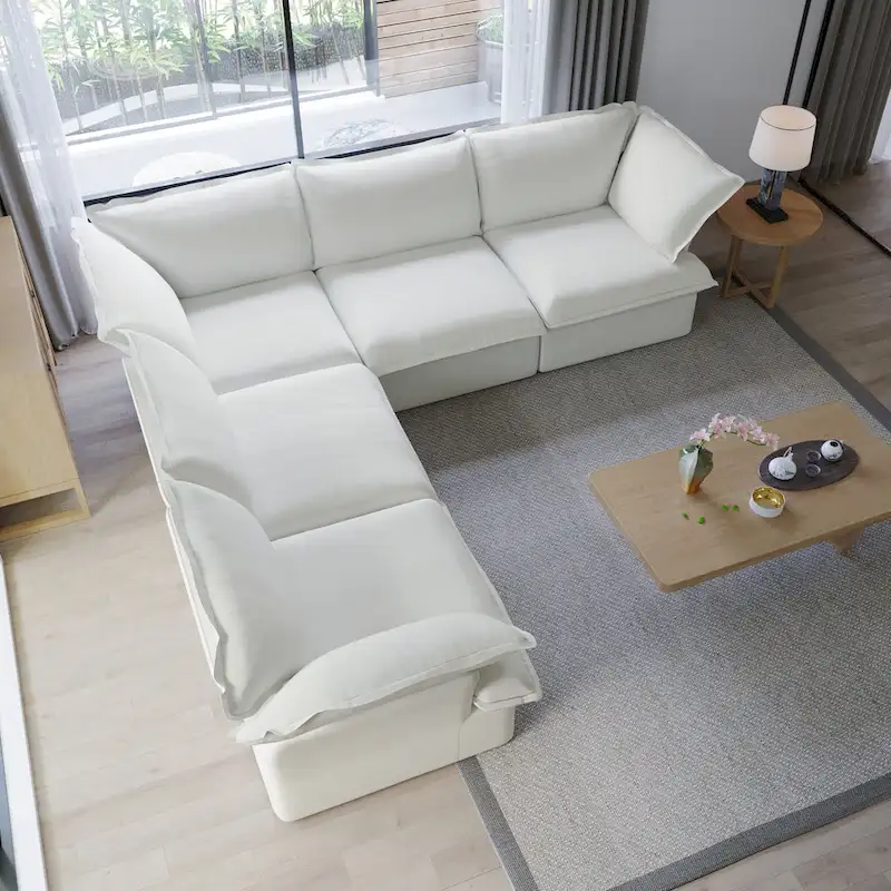 L-shape Sectional Sofa Modern Upholstered Modular Sofa