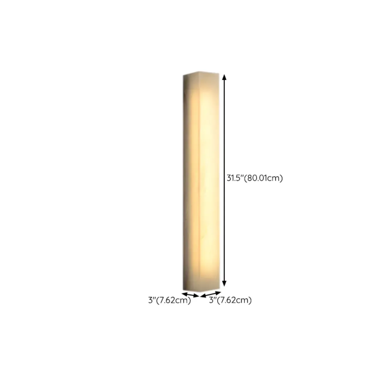 Rectangular Warm Glow Resin Kitchen Island Pendant Light