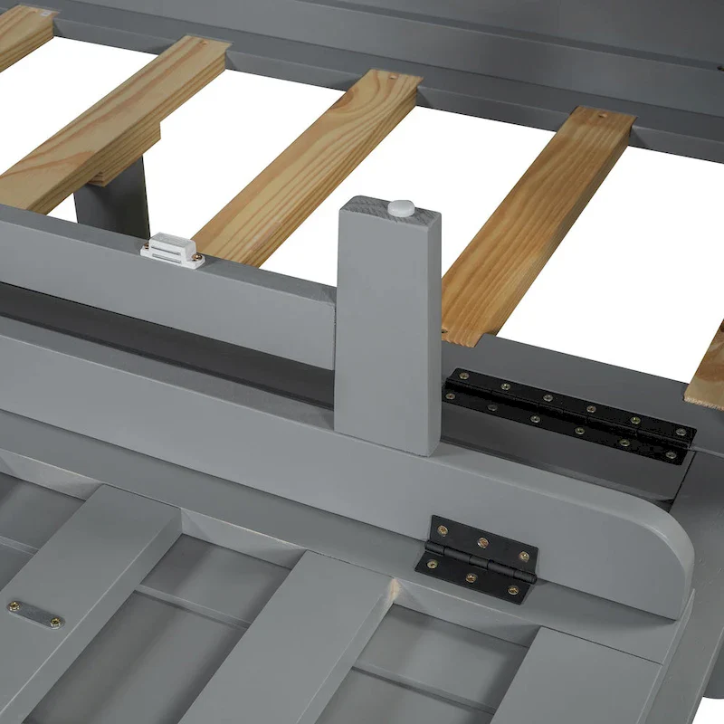 Queen Smart Murphy Bed with Storage Cabinet, Space-Saving Design