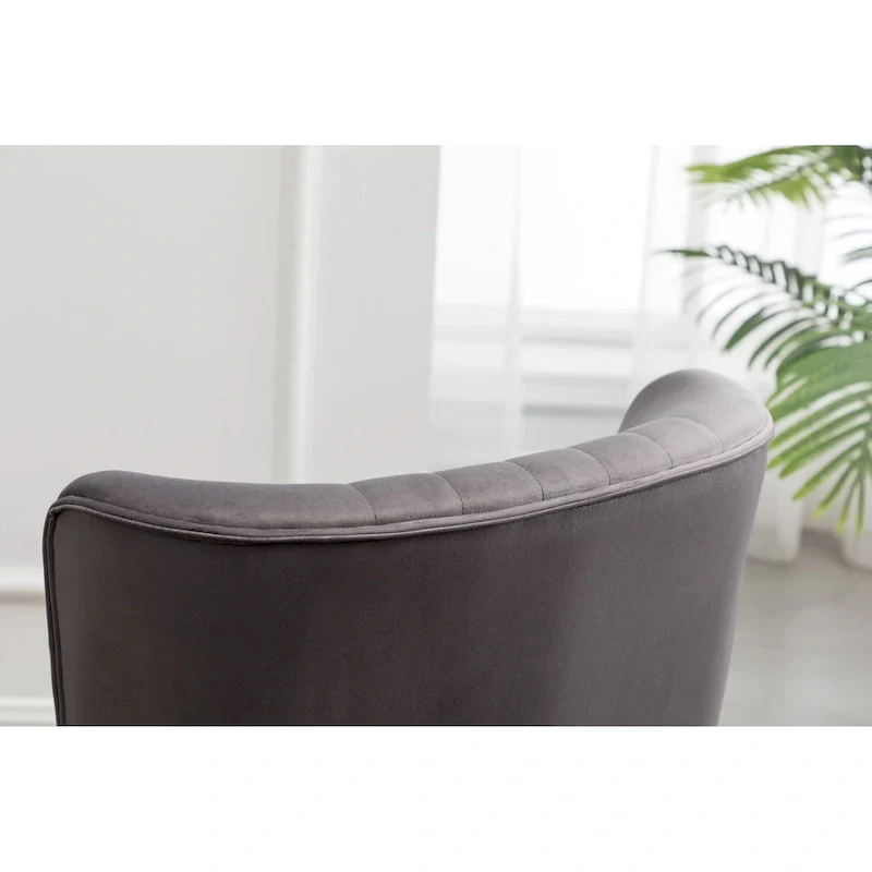 Gray 26 Polyester Accent Chair
