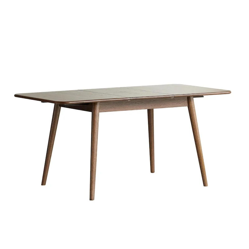 Walnut Solid Oak Wood Extendable Meet Table Dining Table