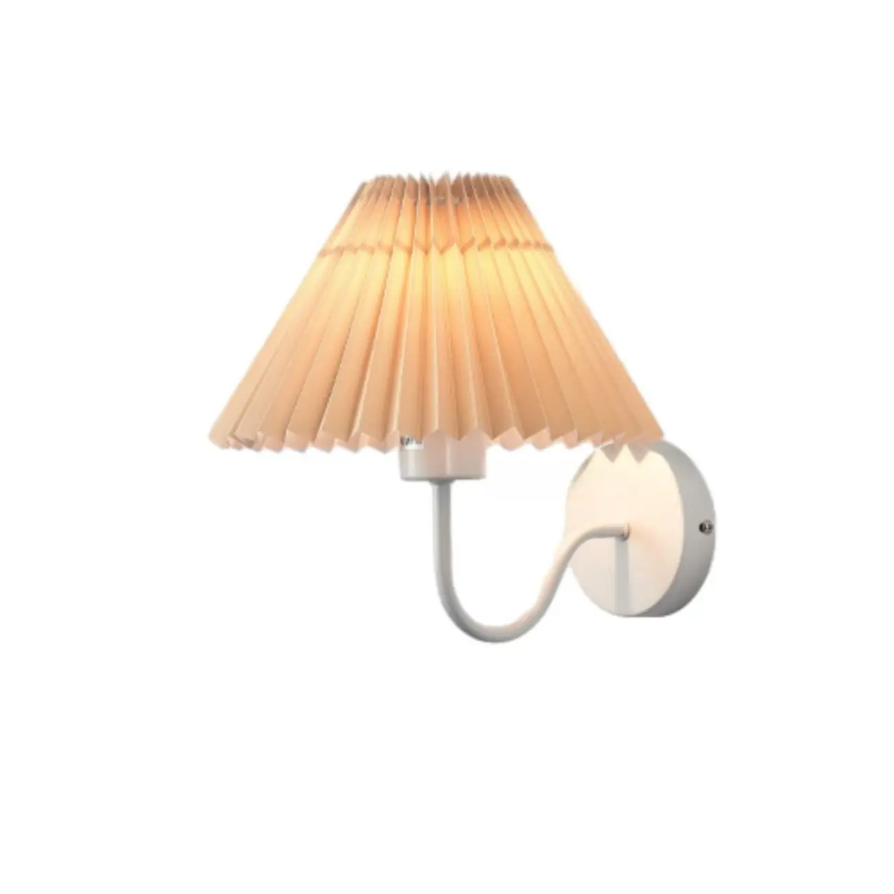 Classic Fabric Pleated Cone Shade Wall Sconce